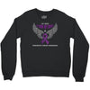 my hero is now my angel pancreatic cancer awareness Crewneck Sweatshirt