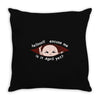 April Peeking Out Asian Baby Boy Throw Pillow