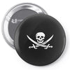 pirate skull sword music band metal biker guitar tee new Pin-back button