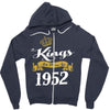 kings are born in 1952 Zipper Hoodie