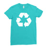recycle symbol Ladies Fitted T-Shirt