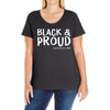 black and proud Ladies Curvy T-Shirt