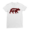 papa christmas bear Ladies Fitted T-Shirt
