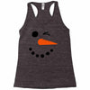 snowman face Racerback Tank