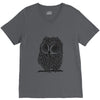 owl on athletic V-Neck Tee