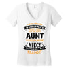 Super Cool Aunt Of A Freaking Awesome Niece Women's V-Neck T-Shirt