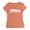 brooklyn city skyline silhouette Women's Triblend Scoop T-shirt