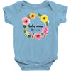 Floral Baby Name Baby Bodysuit