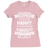 Super Cool Nanny Of A Freaking Awesome Granddaughter Ladies Fitted T-Shirt