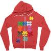 puzzled Zipper Hoodie