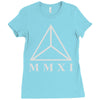 mmxi roman numerals triangle Ladies Fitted T-Shirt