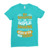 My Daughter Is Super Awesome Her Stepdad Ladies Fitted T-Shirt