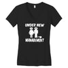 under new management stag night wedding mens Women's V-Neck T-Shirt