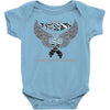 my hero is now my angel stomach cancer awreness Baby Bodysuit
