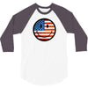 patriotic smiley face 3/4 Sleeve Shirt