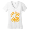check yo'self before you rex yo'self Women's V-Neck T-Shirt
