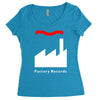 factory records   retro record label   mens music Women's Triblend Scoop T-shirt