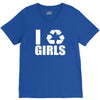 i recycle girls  funny V-Neck Tee