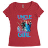 uncle of the birthday girl Women's Triblend Scoop T-shirt