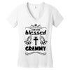 I Am One Blessed Grammy Women's V-Neck T-Shirt