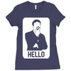 ashens hello Ladies Fitted T-Shirt