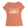 space cadet space ship Women's Triblend Scoop T-shirt