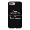 Dear Parents Tag You're It Love Teachers Women's iPhone 8 Plus