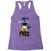 who loves pugs Racerback Tank
