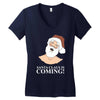 santa is coming Women's V-Neck T-Shirt