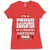 proud daughter dad Ladies Fitted T-Shirt