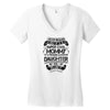 Super Cool Mommy Of A Freaking Awesome Daughter Women's V-Neck T-Shirt