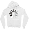 buffering  funny retro loading computer console fashion party Zipper Hoodie