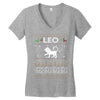 leo christmas ugly sweater Women's V-Neck T-Shirt