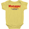 Manager Of Myselfy i Was Nobody Before Social Media Baby Bodysuit