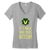 milk and eggs Women's V-Neck T-Shirt