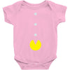 funny 80s pacman 'eating buttons' Baby Onesie