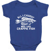 all i caught was this crappie fish Baby Bodysuit