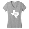 home texas outline Women's V-Neck T-Shirt