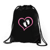 Baby Girl with Heart Any Name Customized Drawstring Bags