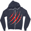 red strong Zipper Hoodie