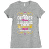 i am a october women Ladies Fitted T-Shirt