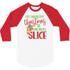 pizza christmas humor 3/4 Sleeve Shirt