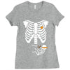 pregnant skeleton baby costume halloween maternity ninja ladies Ladies Fitted T-Shirt