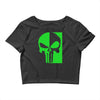 mad engine marvel brand punisher scar glow in the dark Crop Top