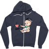 Cute Baby Painter's Dad Love Zipper Hoodie