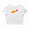 the spaceman logo Crop Top