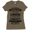 Super Cool Granddad Of A Freaking Awesome Granddaughter Ladies Fitted T-Shirt