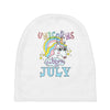unicorns are born in july cute unicorn Baby Beanies