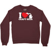 ladies i love michigan craft beer Crewneck Sweatshirt