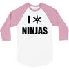 i heart ninjas 3/4 Sleeve Shirt
